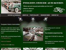 Tablet Screenshot of evergreenhistoricautomobiles.com